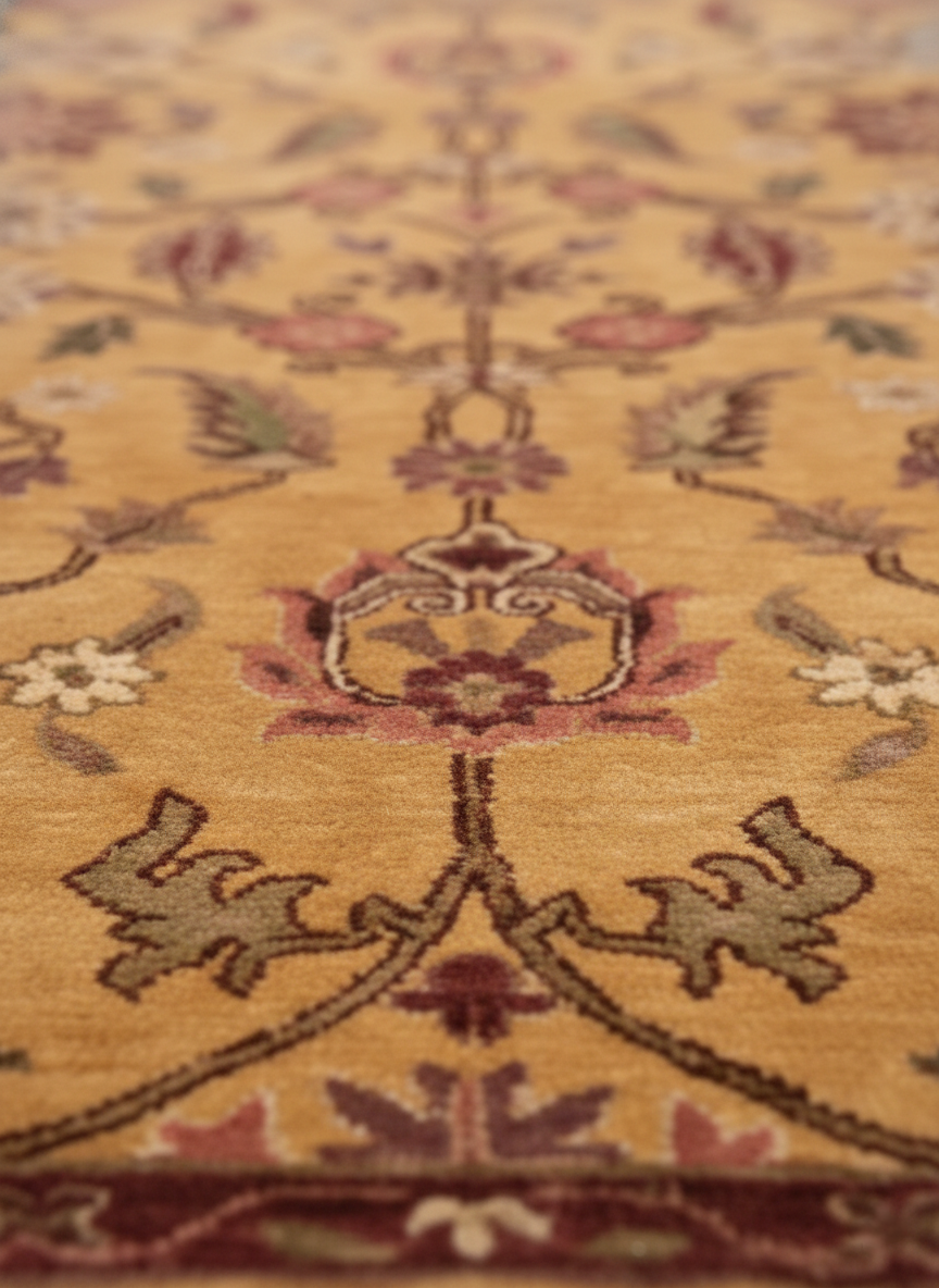 Naqsh- Saffron (Hand Knotted Rug)