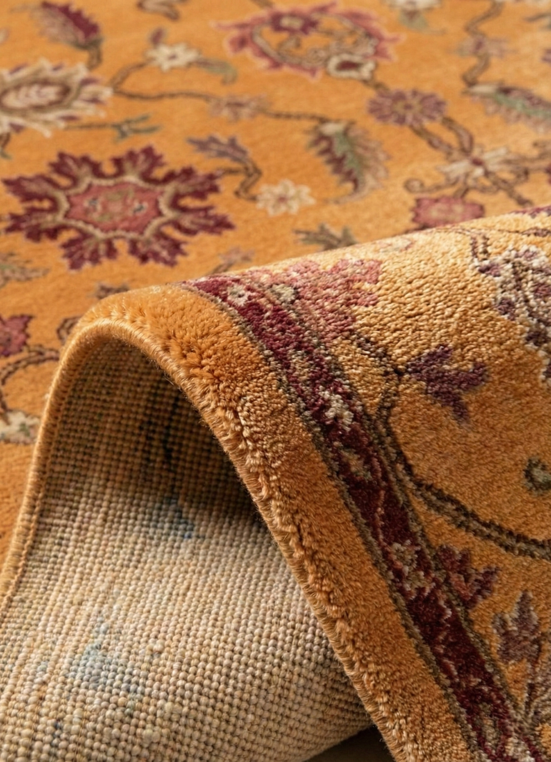 Naqsh- Saffron (Hand Knotted Rug)